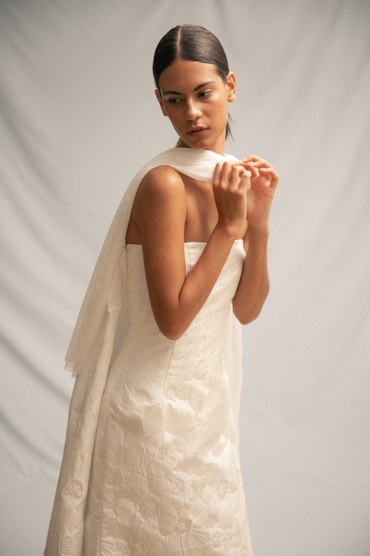 White Chiffon Scarf