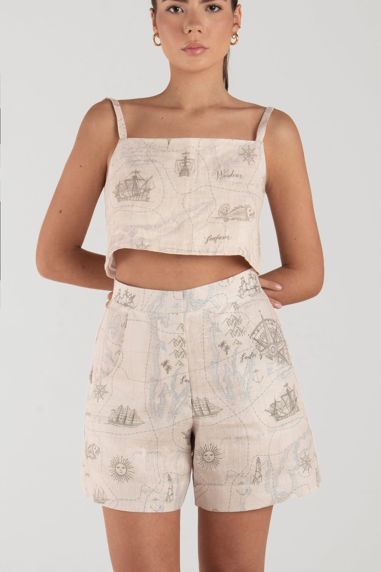 Linen Shorts, front