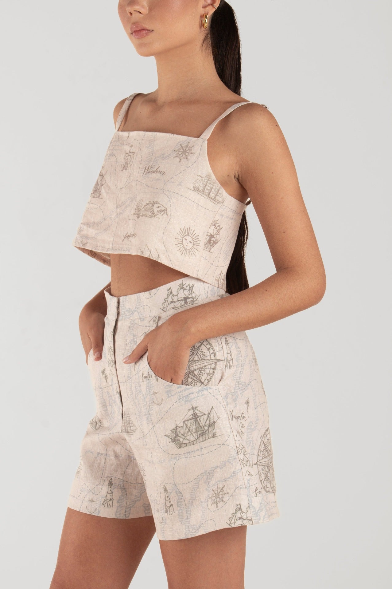 Linen Shorts, detail