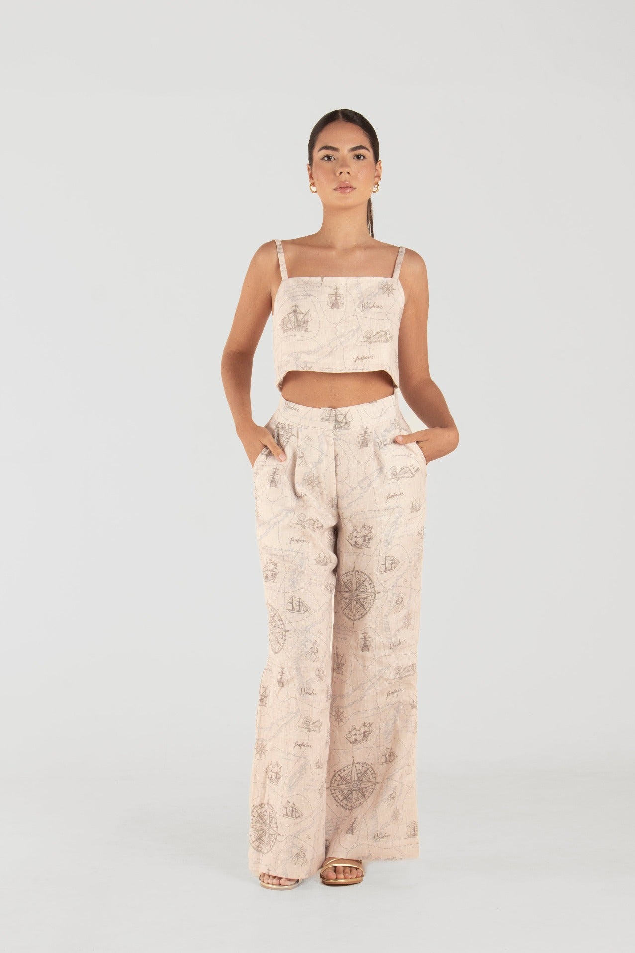 Linen pants, front