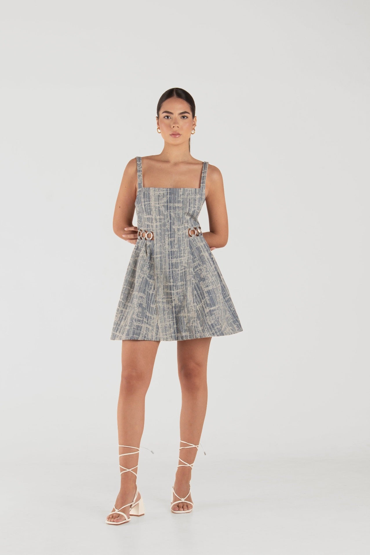 denim dress, front
