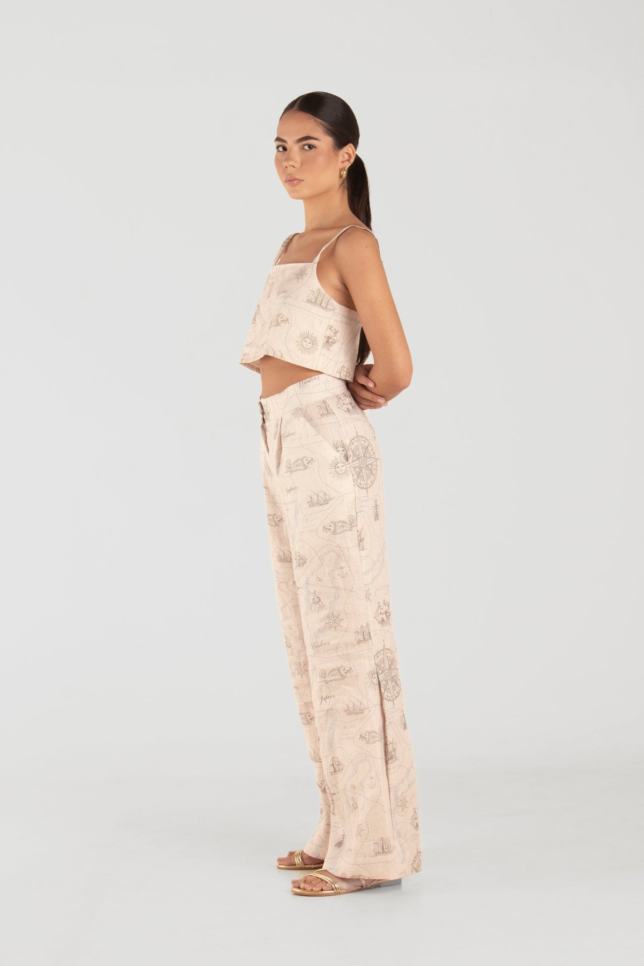 Linen pants, side