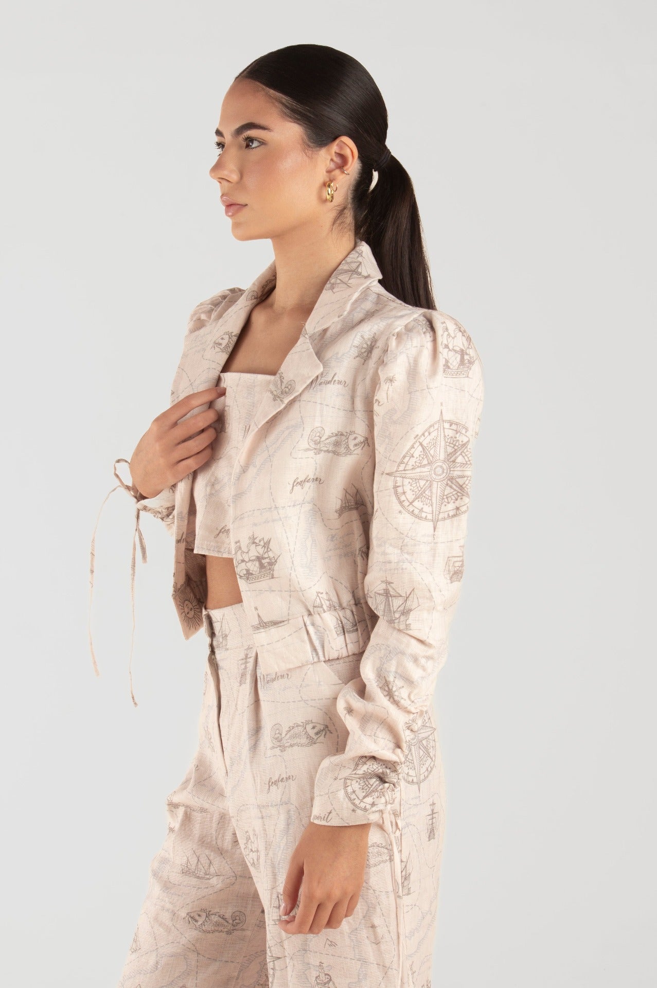 Linen Crop Top, side