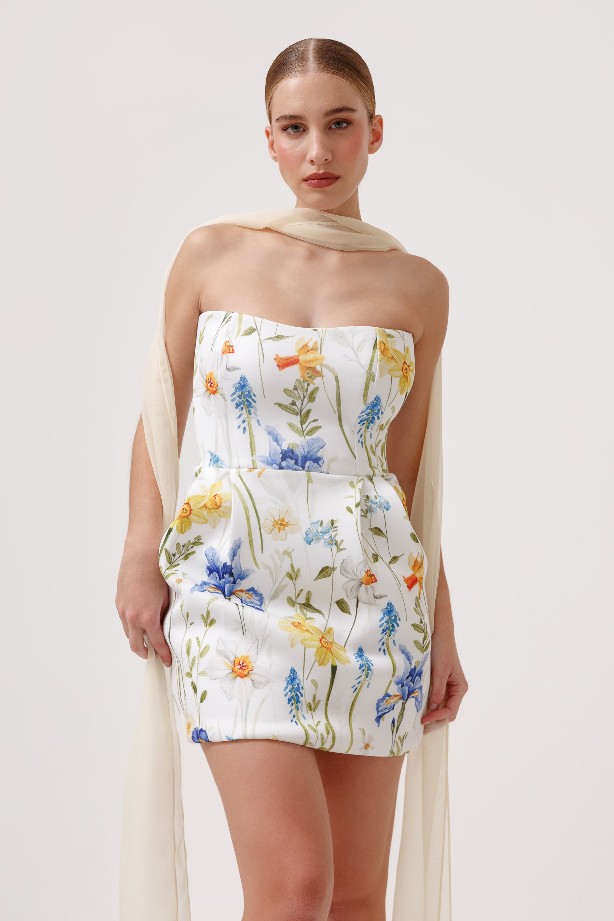 Yellow Chiffon Scarf