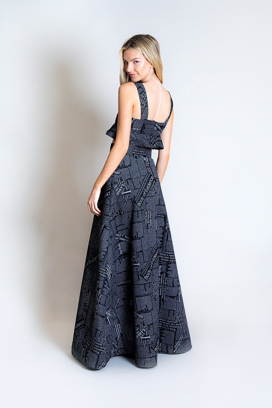 Newspaper A-Line Skirt | Black